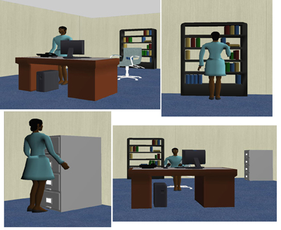 Working in an office